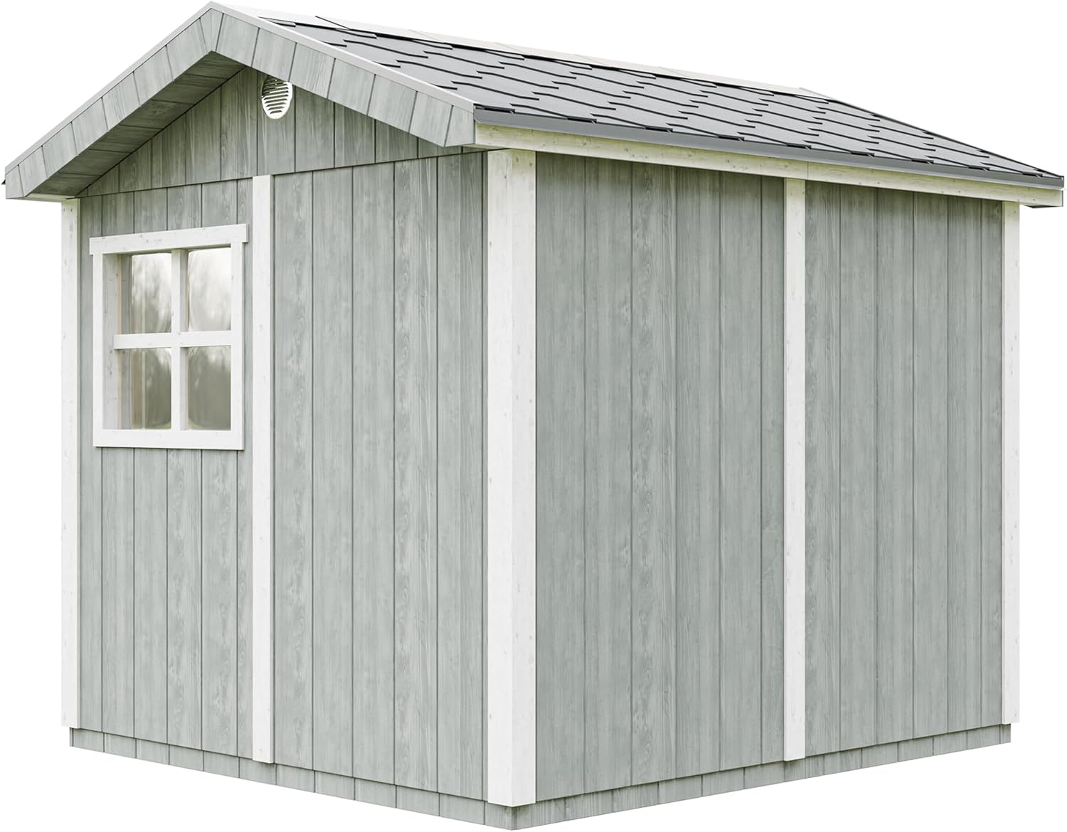 Casetta da giardino di qualit? premium 5,9 m² - H252x250x294 cm - Timbela M913-CAVERN STEEL