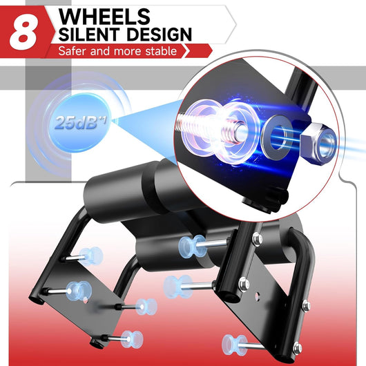 Banco per esercizi addominali - RATTANTREE - panca pieghevole per allenamento addominale, attrezzatura completa per esercizi con monitor LCD