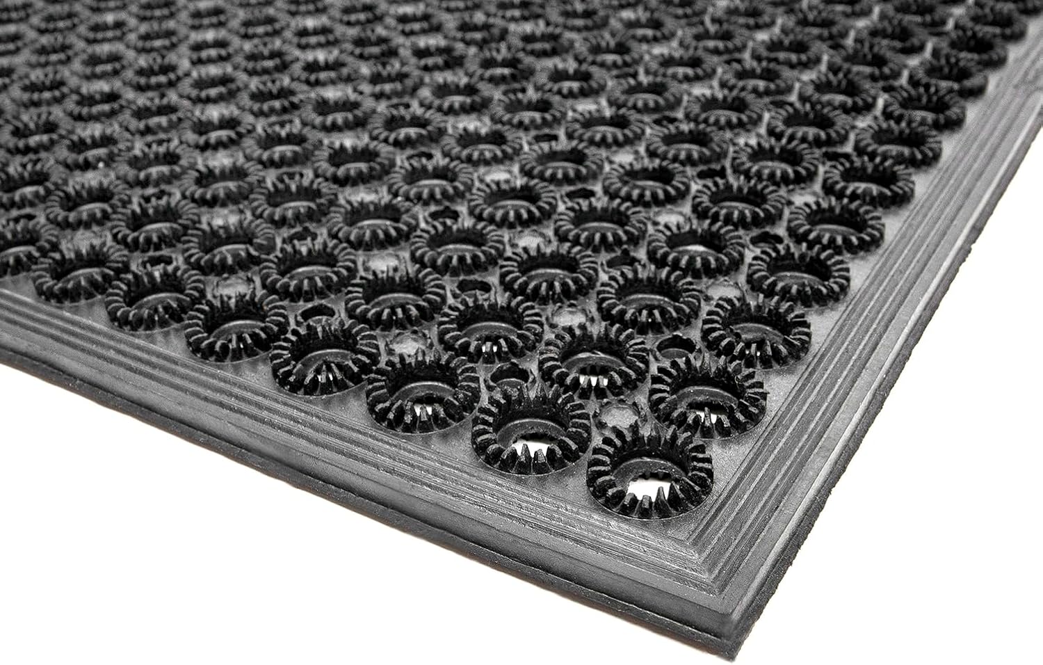 Zerbino Gomma Morbida 47x62 Cm Tappeto Ingresso Raschia Fango Dentato Drenante Antiscivolo