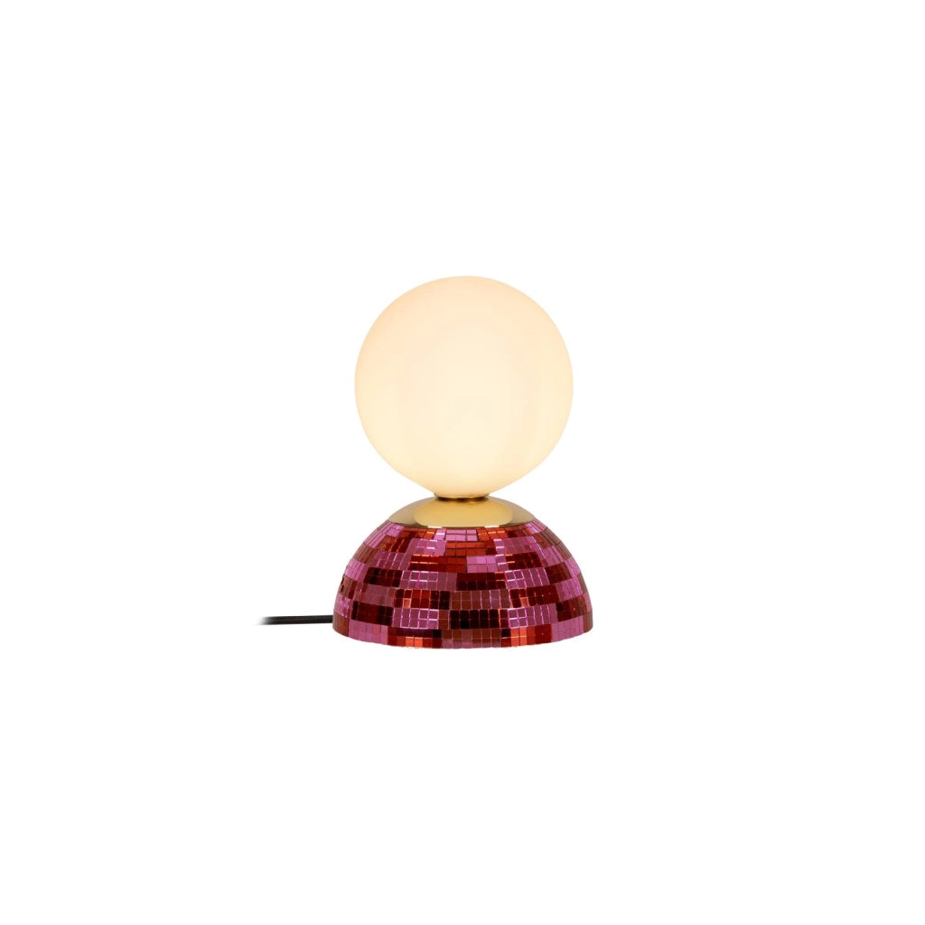 Lampada da tavolo retro GLITZER 1xG9 vetro rosa Lucide