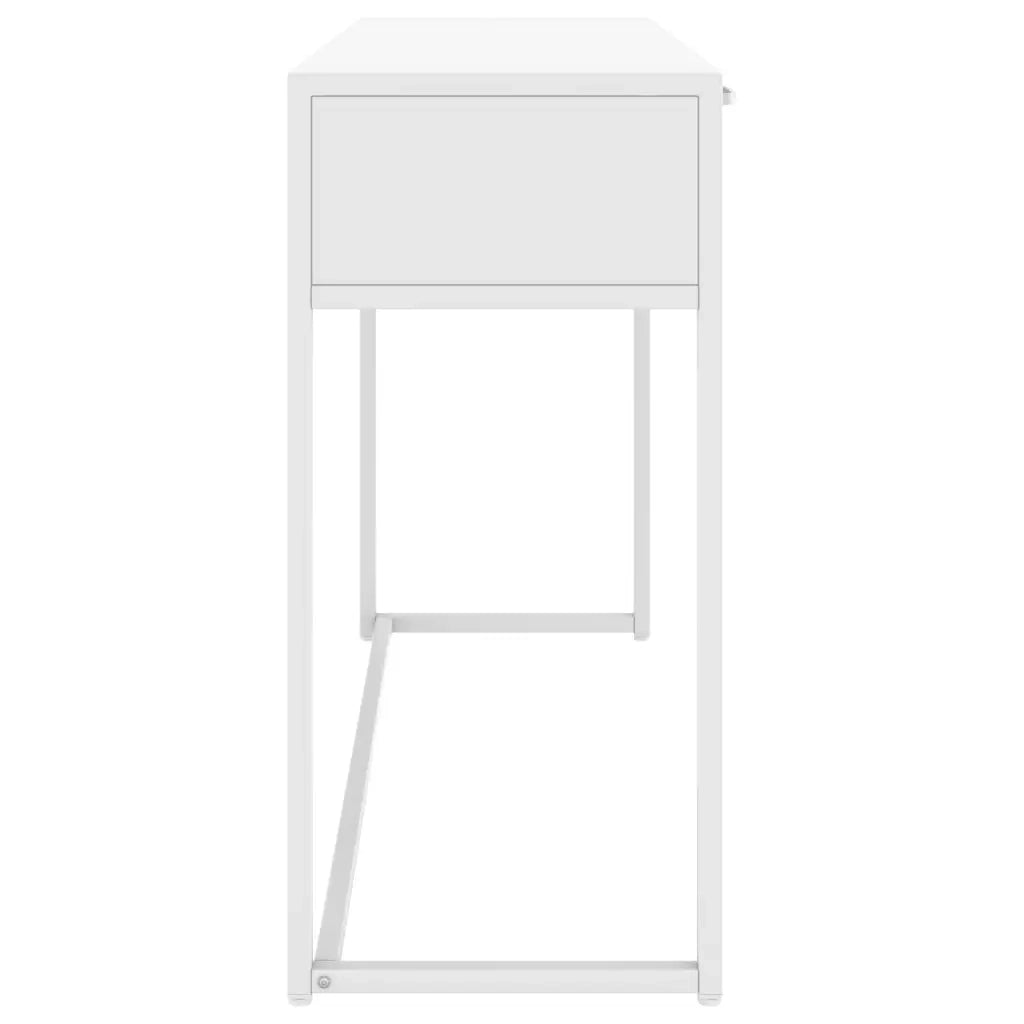 Tavolo Consolle Bianco 106x35x75 cm in Acciaio cod mxl 24580