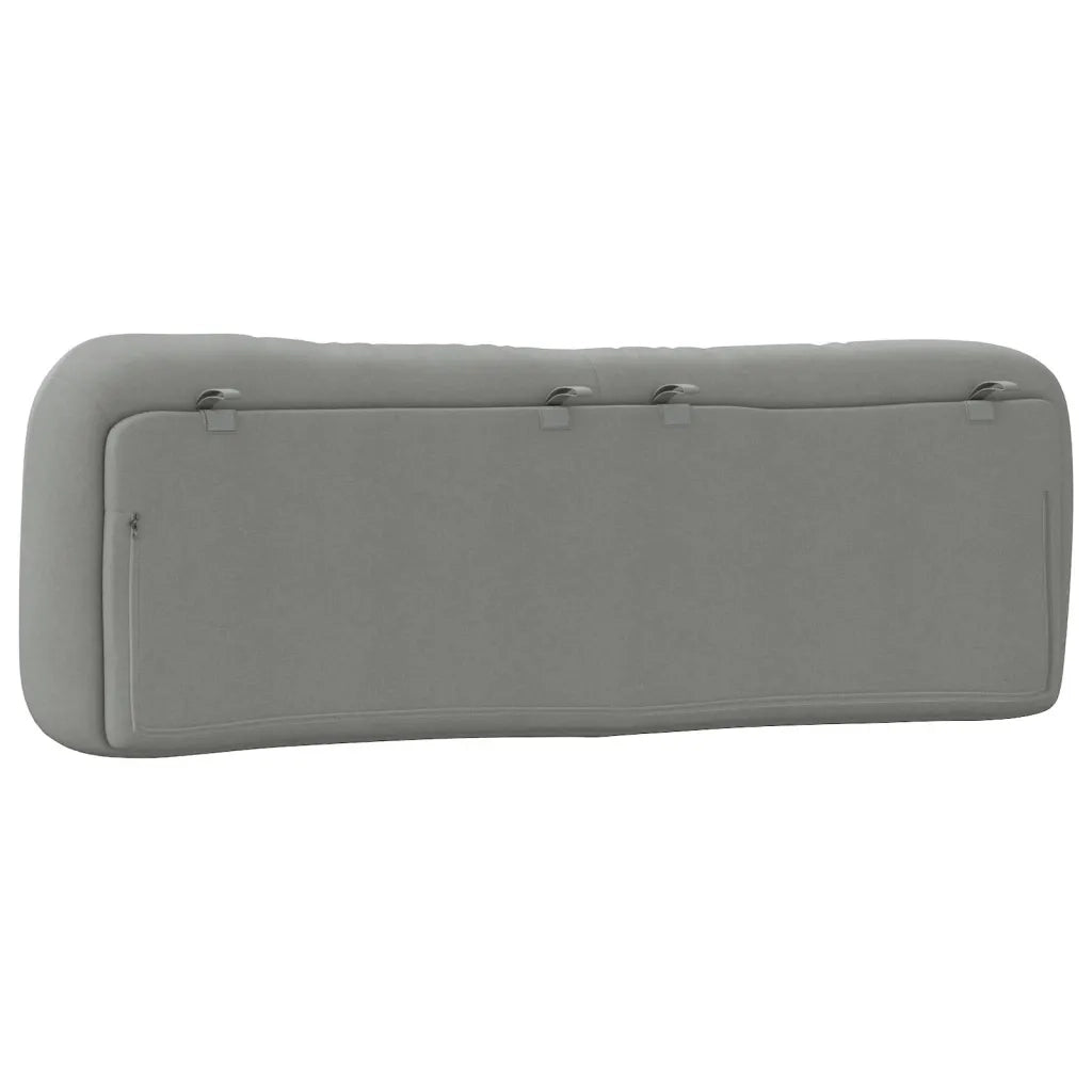 Cuscino Testiera Hvar Grigio Chiaro 152 cm in Tessuto 374628