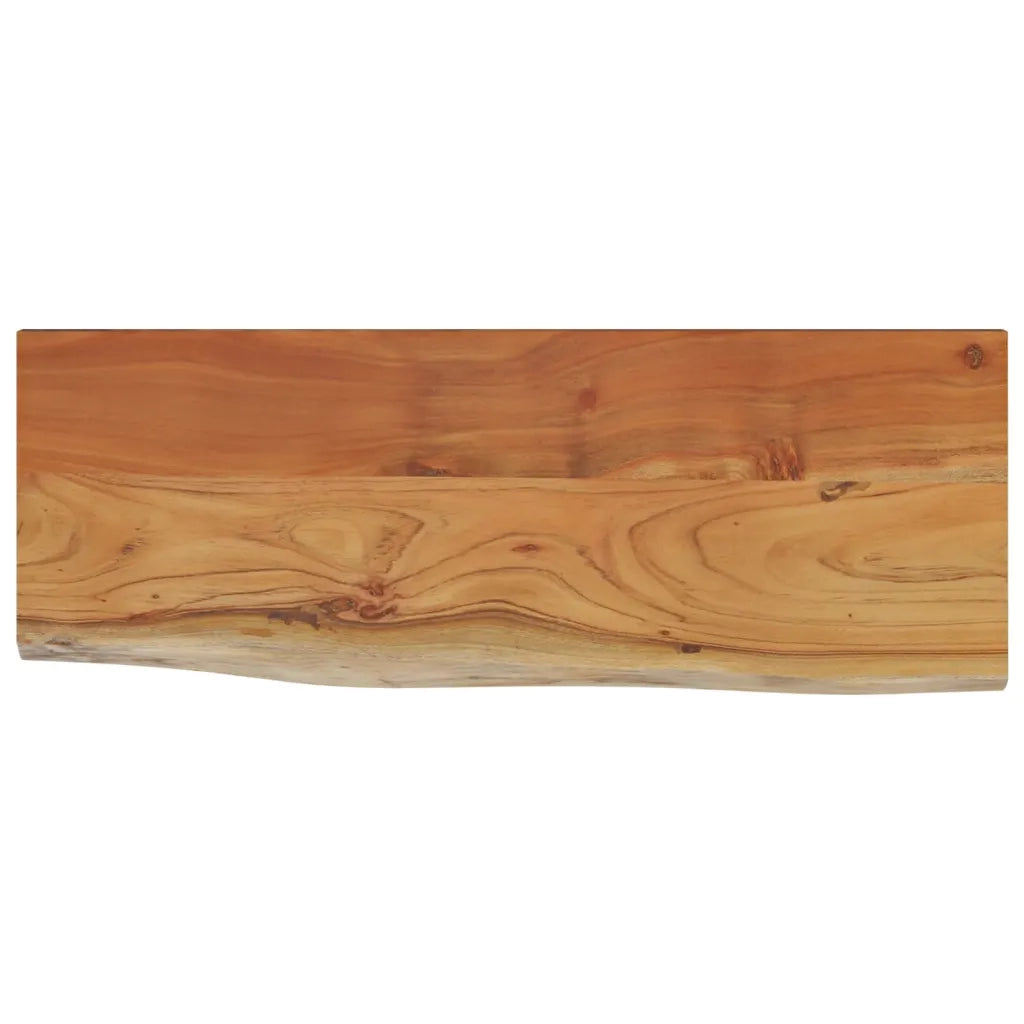 Mensola a Muro 80x30x2,5cm Rettangolare Legno Acacia Bordi Vivi