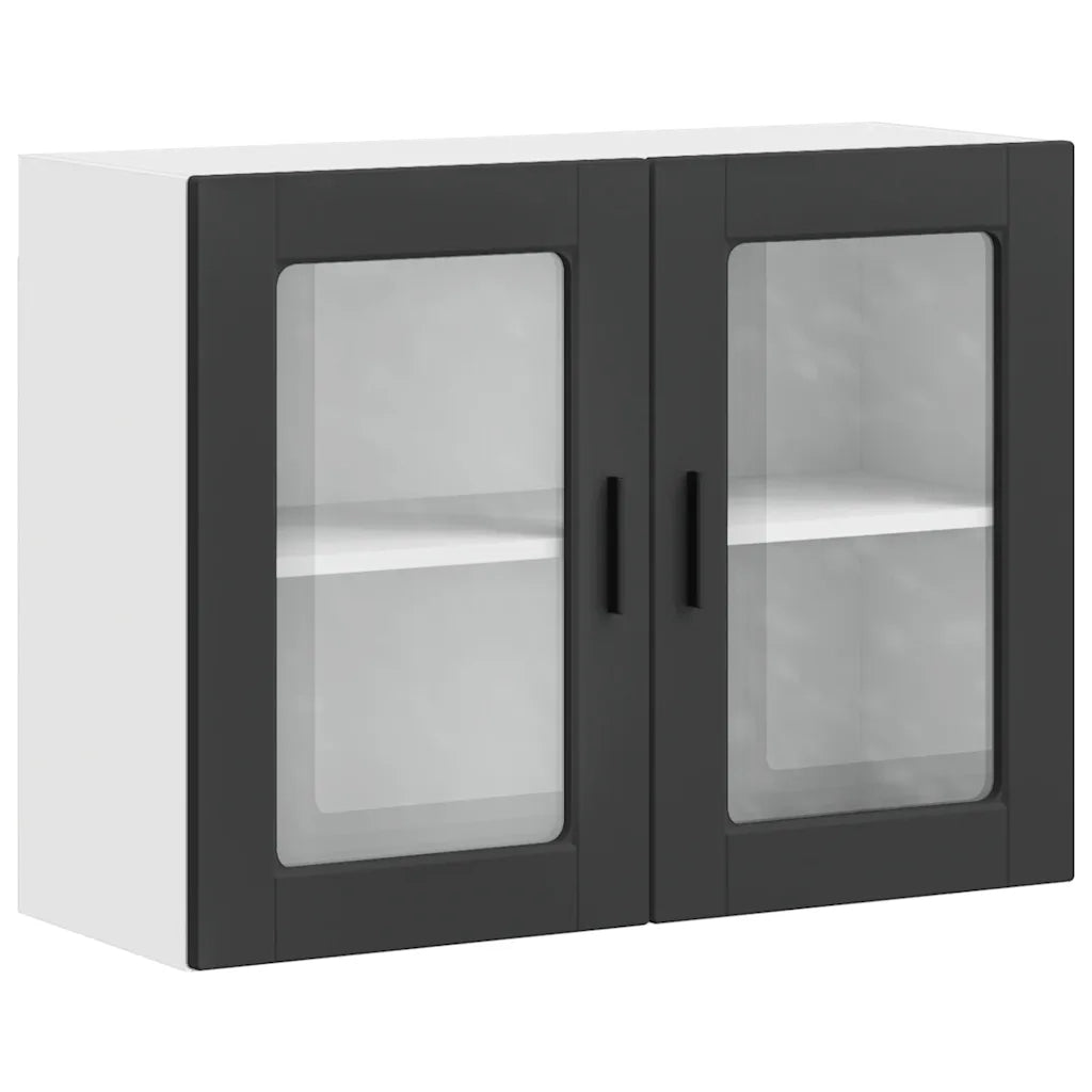Pensile da Cucina con Porta in Vetro Porto Nero 854088