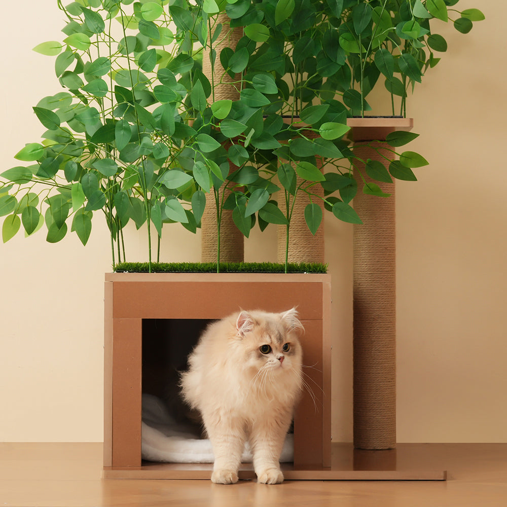 Tiragraffi-Xylo-190cm 4 piattaforme foglie removibili