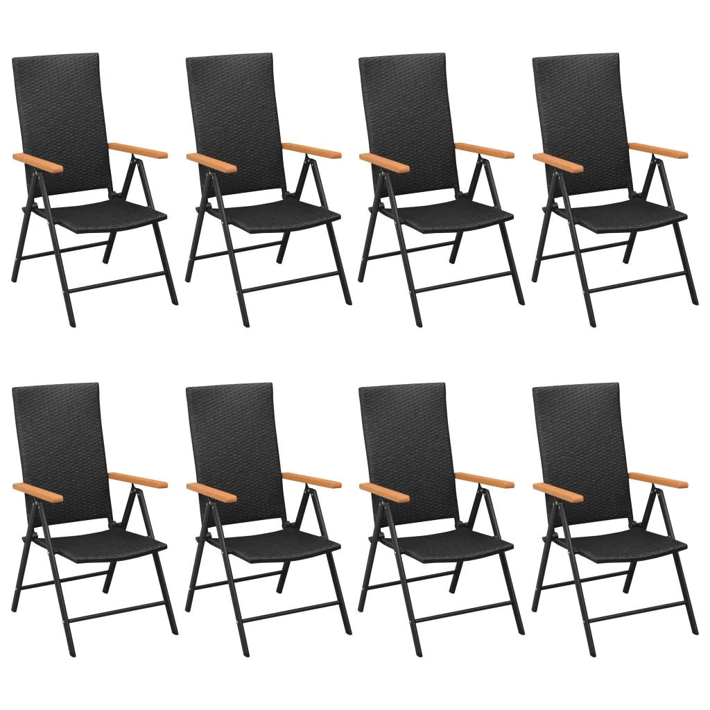 Set da Pranzo da Giardino 9 pz Nero e Marronecod mxl 96467