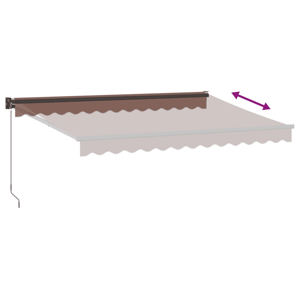 Tenda Sole Retrattile Manuale-Tenda parasole per balcone 350x250 cm Marrone 223071