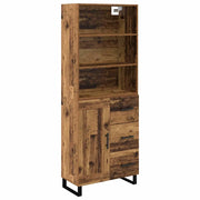 Credenza con cassetto 2 pz | Madia | Buffet da pranzo | Armadio da pranzo Legno vecchio Legno multistrato