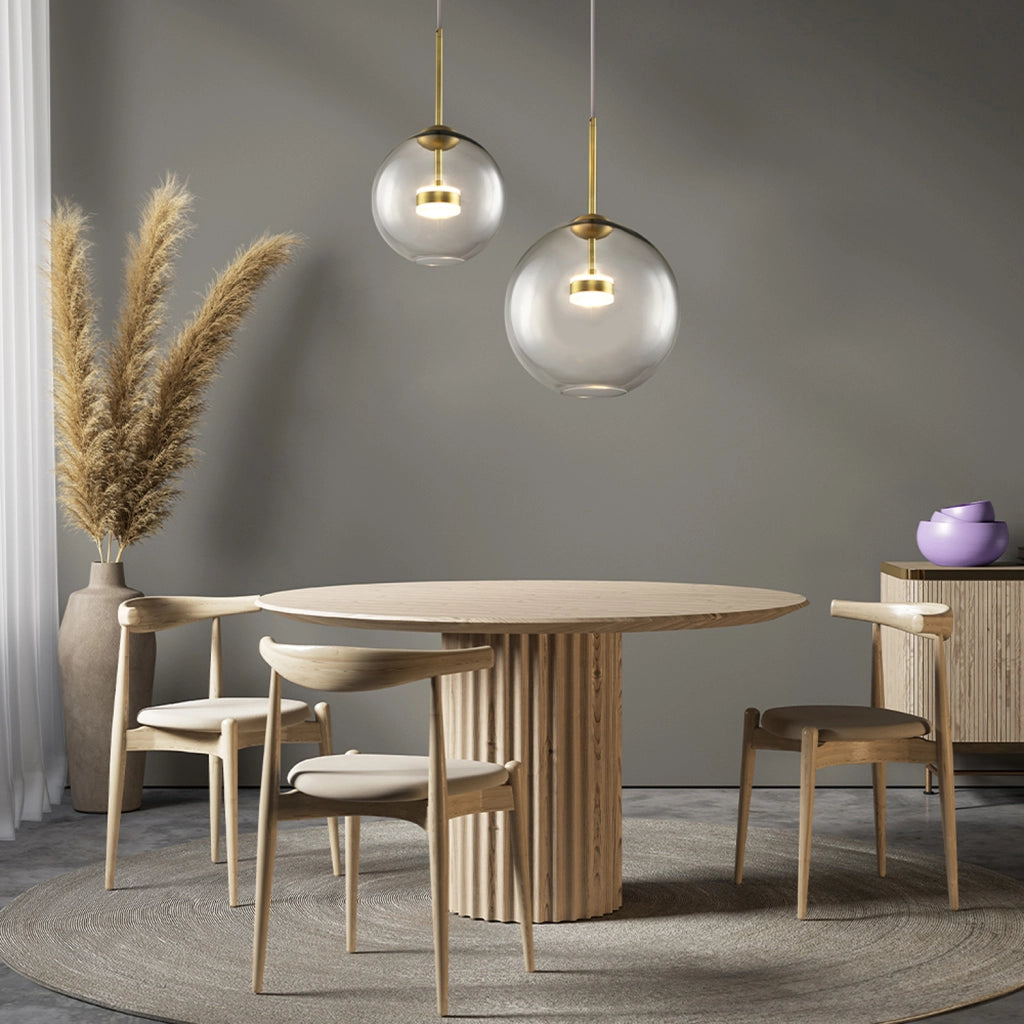Maytoni Lampadario moderno Cometa 1 luce LED integrato oro metallo vetro