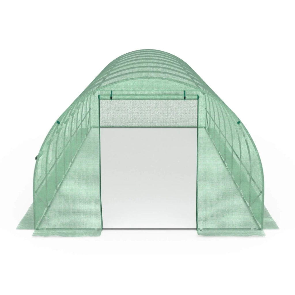 ProBache - Telone di ricambio per serra da giardino a tunnel da 24 m², 8 x 3 x 2 m, anti-UV, con porta e finestre, modello DES ANDES, color