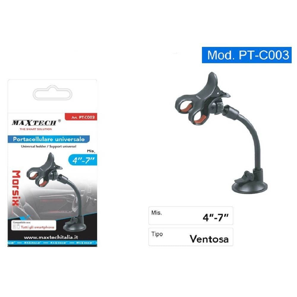 Trade Shop - Porta Cellulare A Ventosa Morsetto Smartphone Girevole 360° Auto Maxtech Pt-c003 -