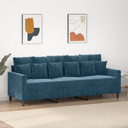 Divano a 3 Posti Blu 180 cm in Vellutocod mxl 133084