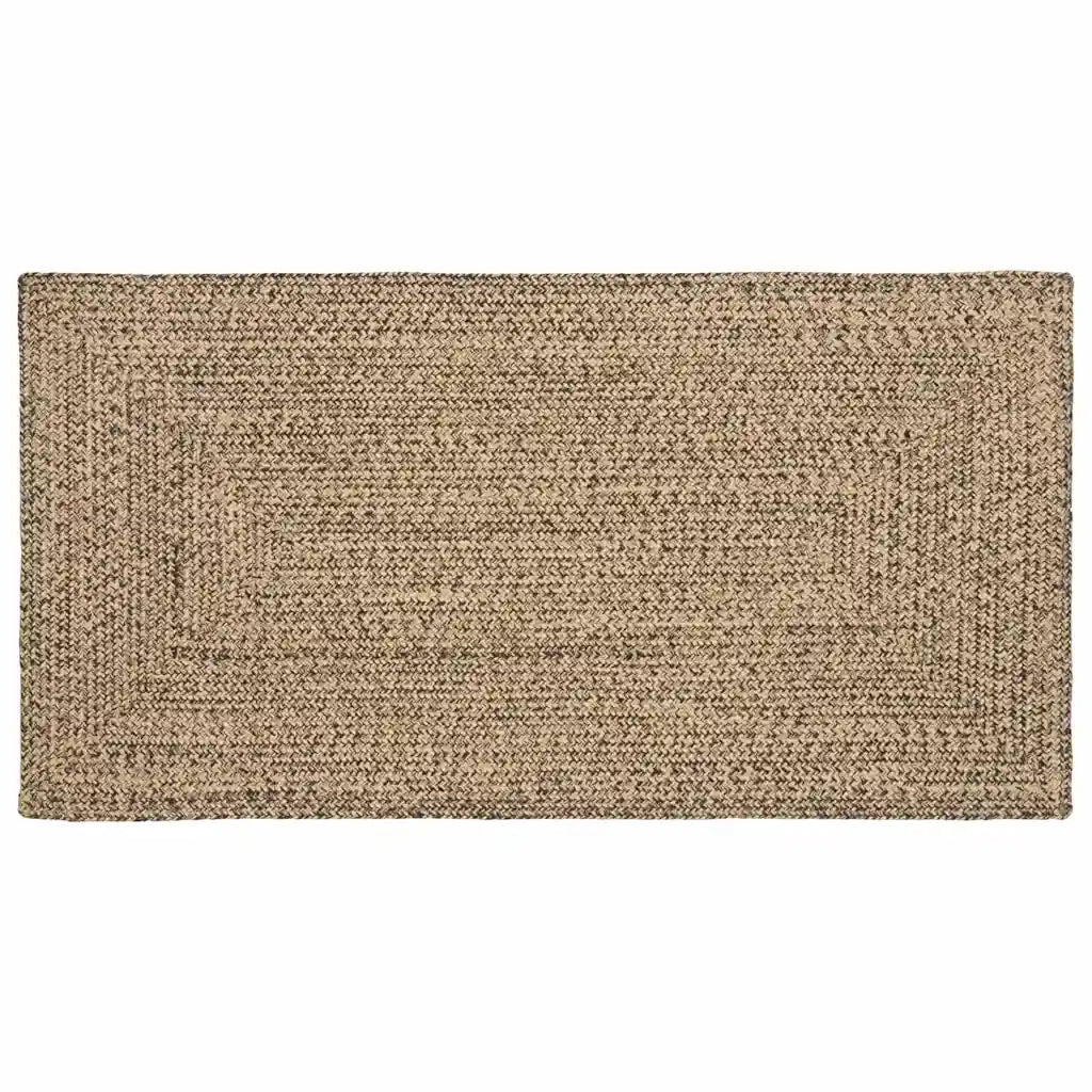 Tappeti per area Naturale e Nero 80 x 150 cm Juta