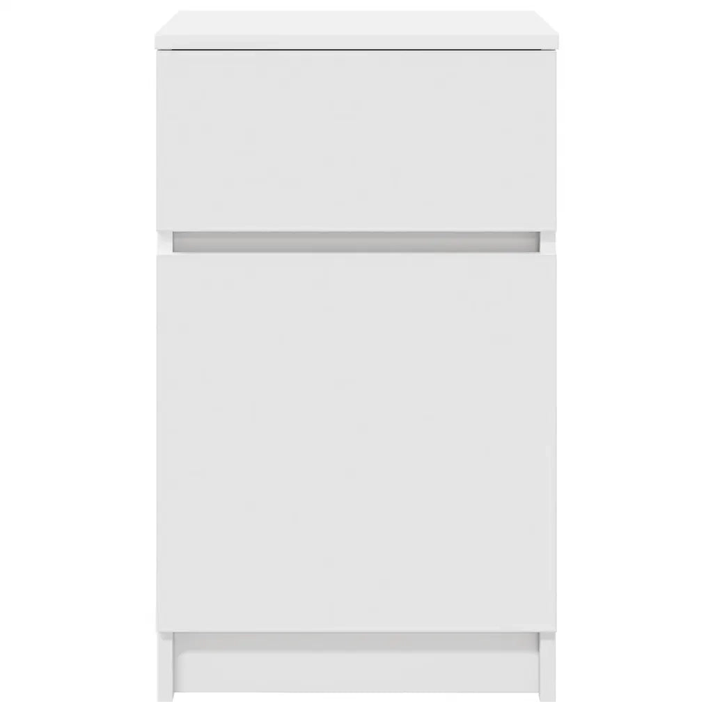 vidaXL Comodini 2 pz Bianchi 39x35x65 cm in Legno Multistrato