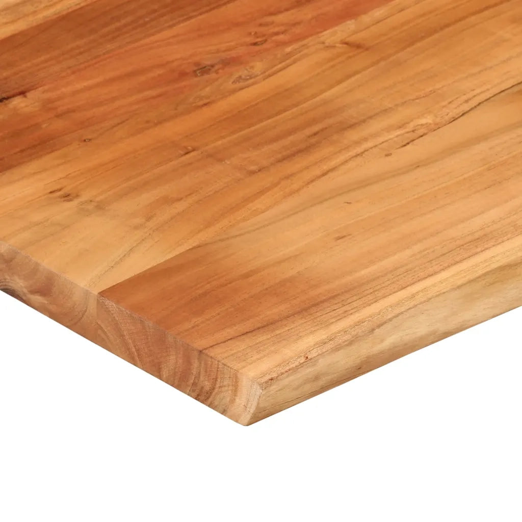 Piano Scrivania 100x80x3,8 Rettangolare Legno Acacia Bordi Vivi 370316