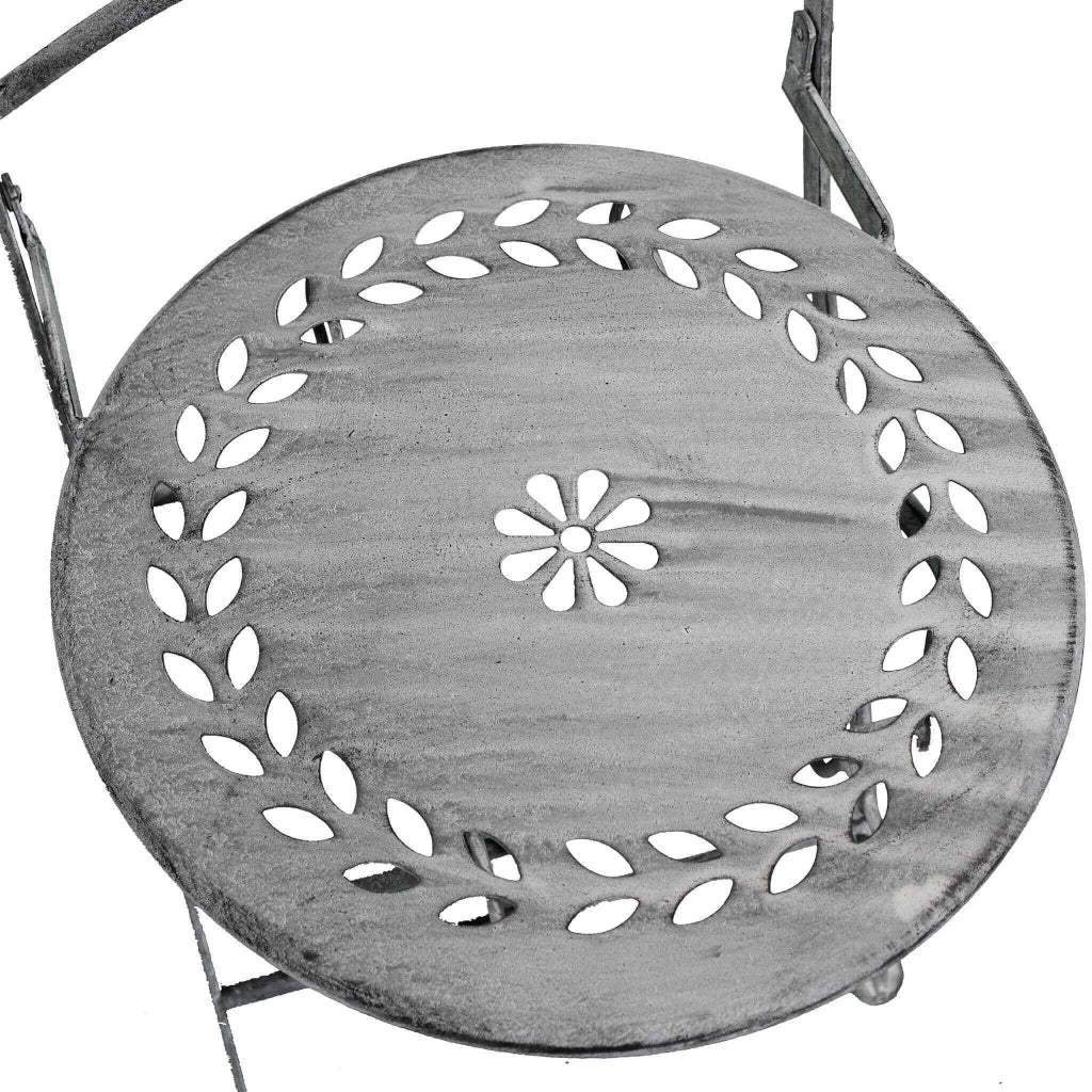 SET BISTROT JEANETTE STRUTTURA IN ACCIAIO IN COLORE BIANCO OSSIDATO