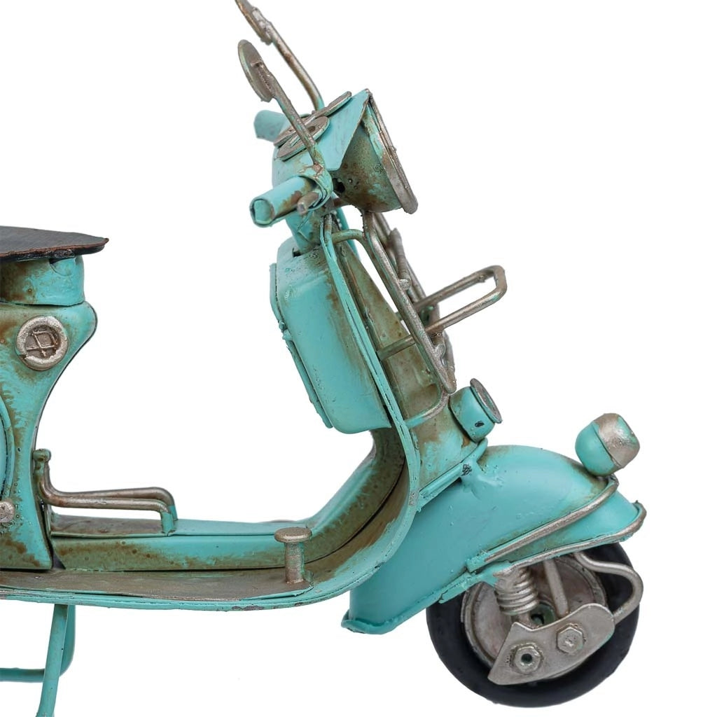 Moto in metallo blu 17x7,5x11,5h