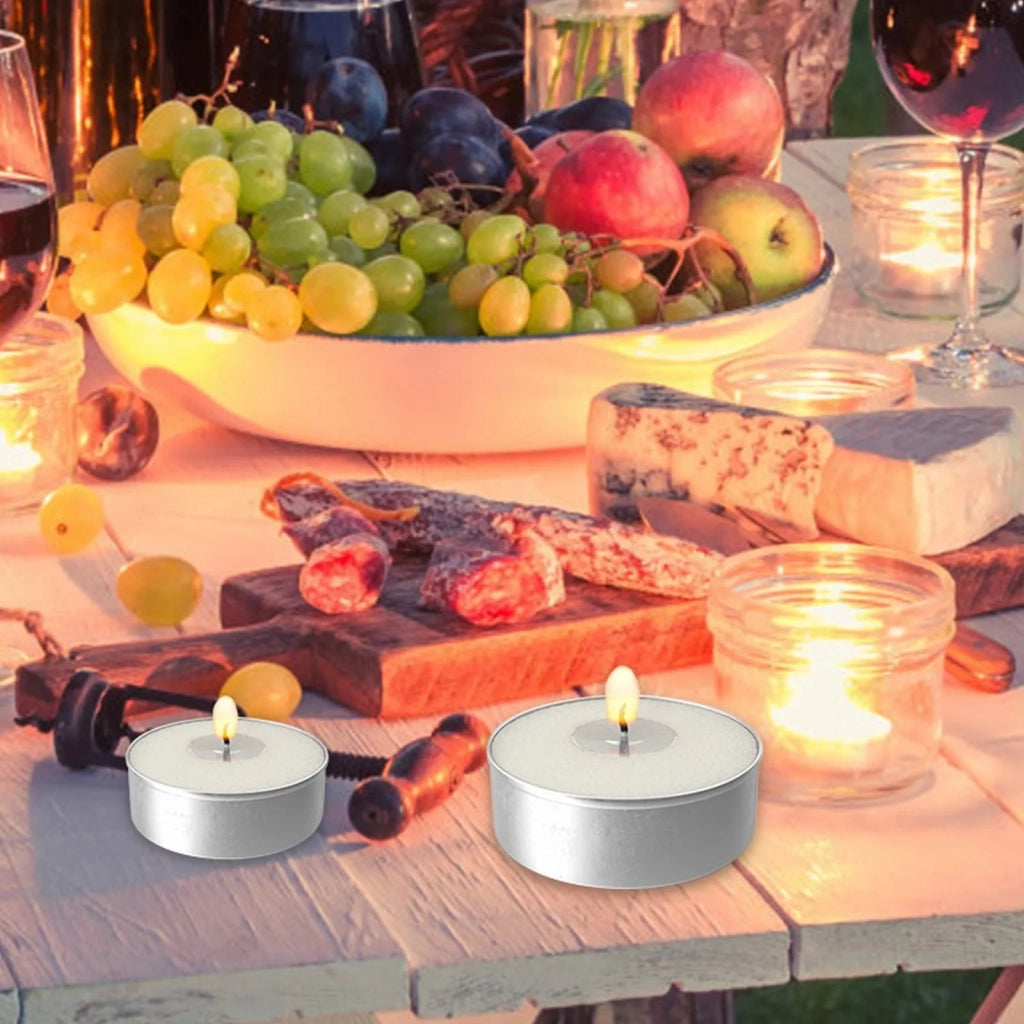 KIT MINI CANDELE BIANCHE 'LIGHT' Ø cm 3,6x1,55h - confezione 25 pezzi