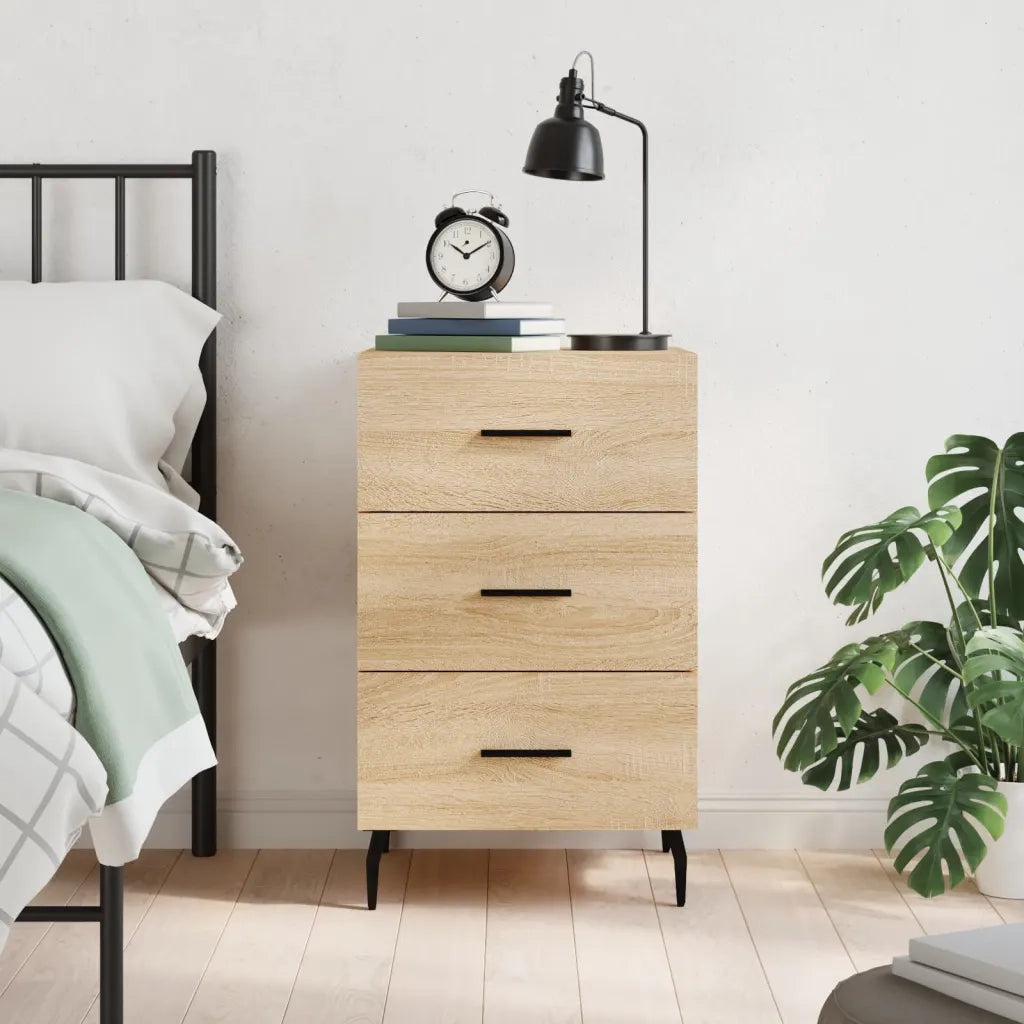 Comodino | Armadio da Notte | Mobiletto da notte Rovere Sonoma 40x40x66 cm in Legno Multistrato