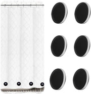 Set di pesi a molla magnetici per tende doccia e tovaglie da tavola - Nero