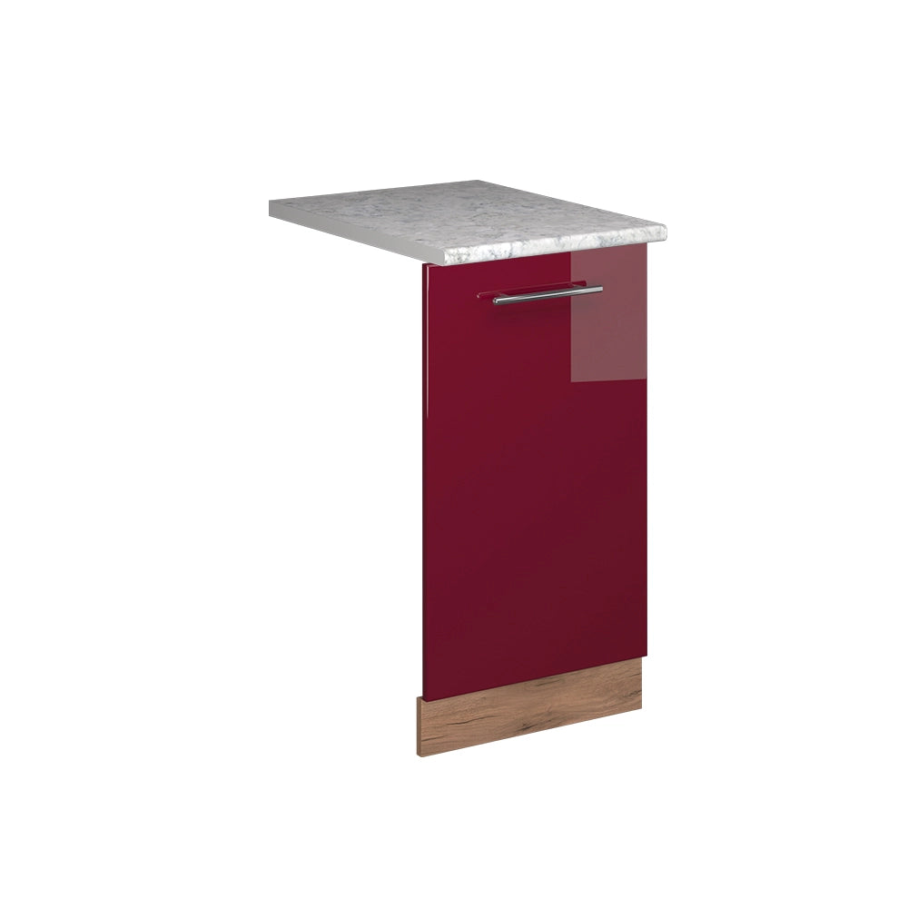 Pannello frontale della lavastoviglie Fame-Line Bordeaux lucido/Rovere dorato 45 cm, PL Marmo Vicco
