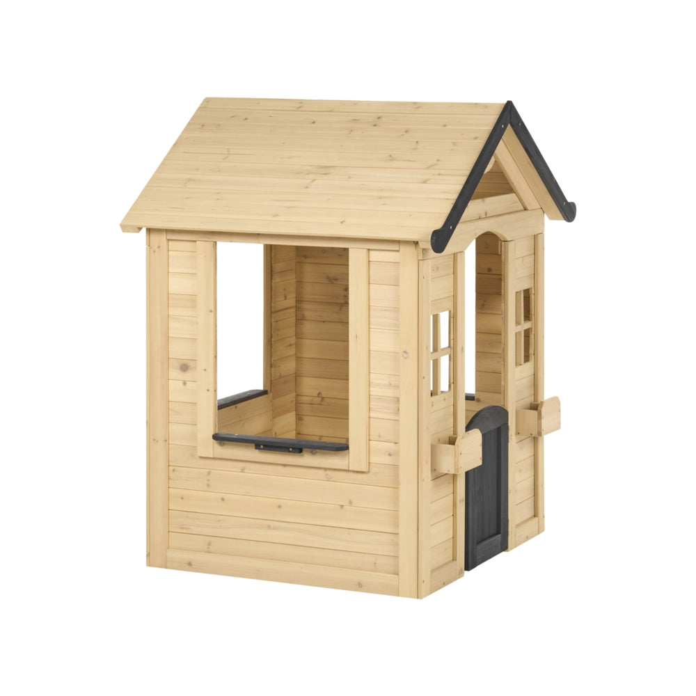 Casetta da giardino per bambini Casa in legno marrone chiaro casetta per bambini