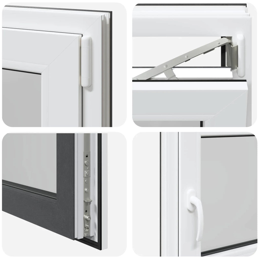 Finestra per Soffitta RISOR 120 x 60 cm PVC e Vetro Antracite CFW3770221