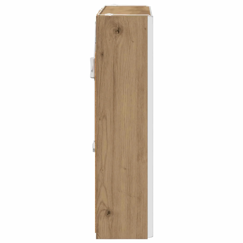 Mobiletto per specchio da Bagno | Armadio da bagno Rovere Artigianale