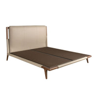 Letto in similpelle color visone