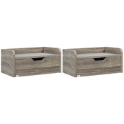 Comodino sospeso ¨C zephmum ¨C grigio 40x30x19.5 cm