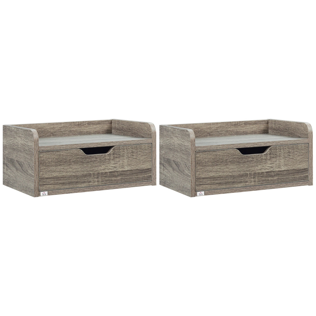 Comodino sospeso ¨C zephmum ¨C grigio 40x30x19.5 cm