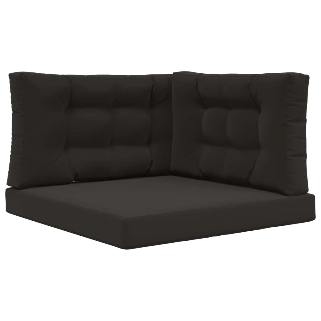 Cuscino per divano da esterno 3 pcs Nero Poliestere 900887