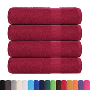 Asciugamani da bagno FROGN 4 pz Bordeaux 100x150 cm 360 g/m² 136741