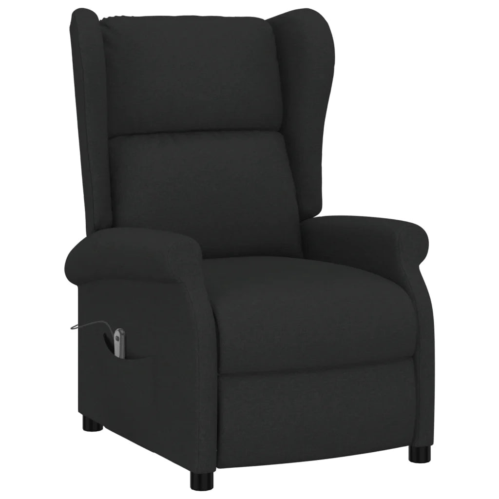 Poltrona Massaggiante Reclinabile Nera in Tessuto cod mxl 18505