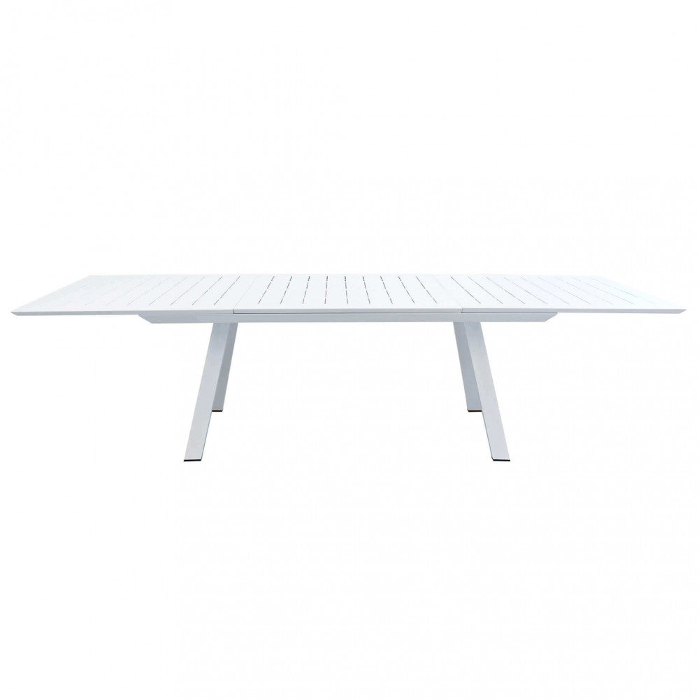 Tavolo Zante Allungabile 200/300x110x75 h cm in Alluminio Bianco