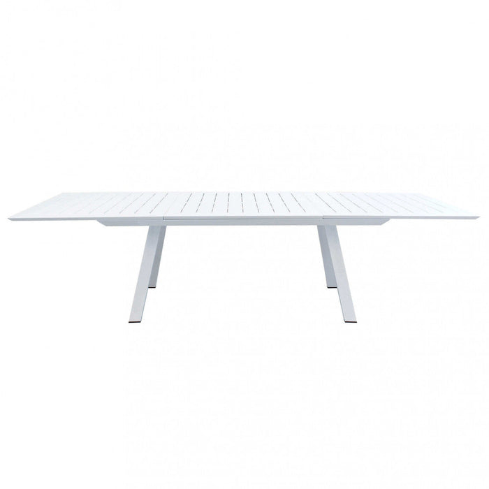 Tavolo Zante Allungabile 200/300x110x75 h cm in Alluminio Bianco