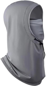 Balaclava Anti-UV Ademend Gezichtsmasker Actief Koelmasker Volgelaatsmasker per Bicicletta e Motocicletta (Grigio Scuro 45*35cm)