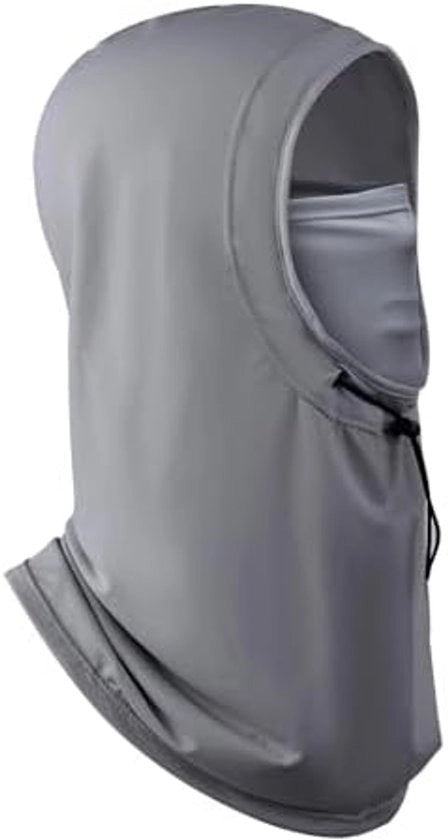 Balaclava Anti-UV Ademend Gezichtsmasker Actief Koelmasker Volgelaatsmasker per Bicicletta e Motocicletta (Grigio Scuro 45*35cm)