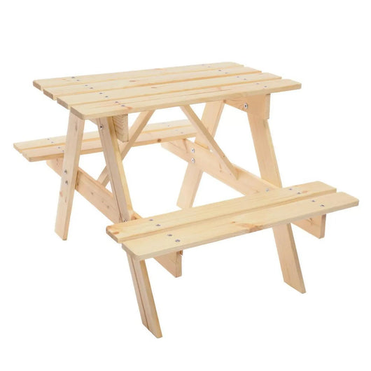 Tavolo da picnic per bambini in legno L81xL60xA50 cm - Timbela M012-1