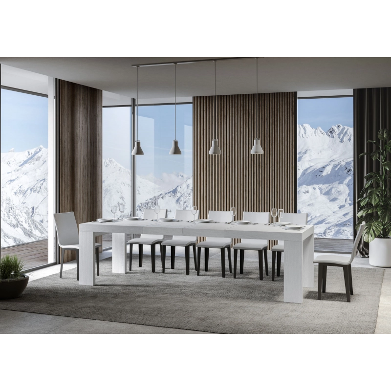 Tavolo allungabile 90x180/284 cm Roxell Premium - Bianco Frassino