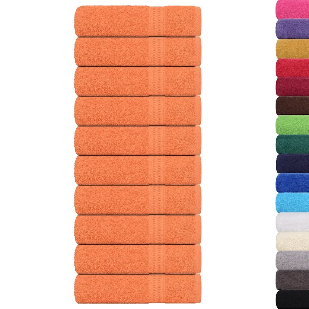vidaXL Asciugamani Bagno 10pz Arancioni 100x150cm 360g/m² 100% Cotone