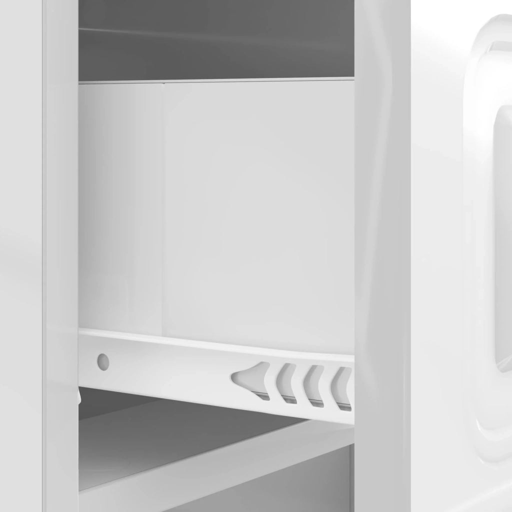 Comodino | Armadio da Notte | Mobiletto da notte con cassetto Bianco Lucido 43 x 41 x 63,5 cm