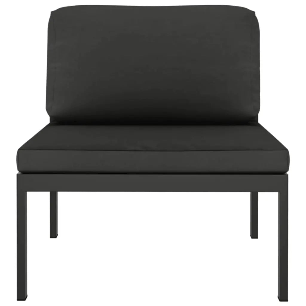 Set Divani da Giardino 6 pz con Cuscini in Alluminio Antracite cod mxl 38712