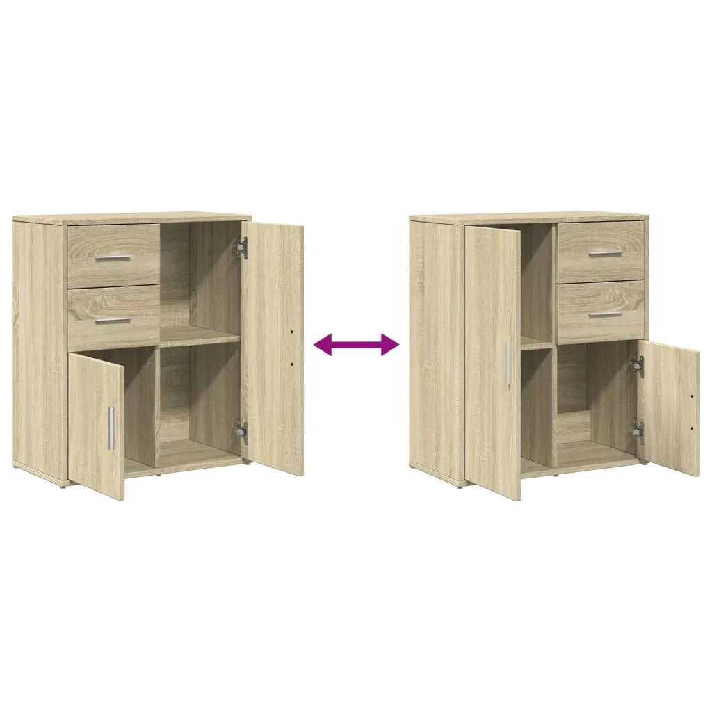 Credenze 2 pz Rovere Sonoma 60x31x70 cm in Legno Multistrato 3276562