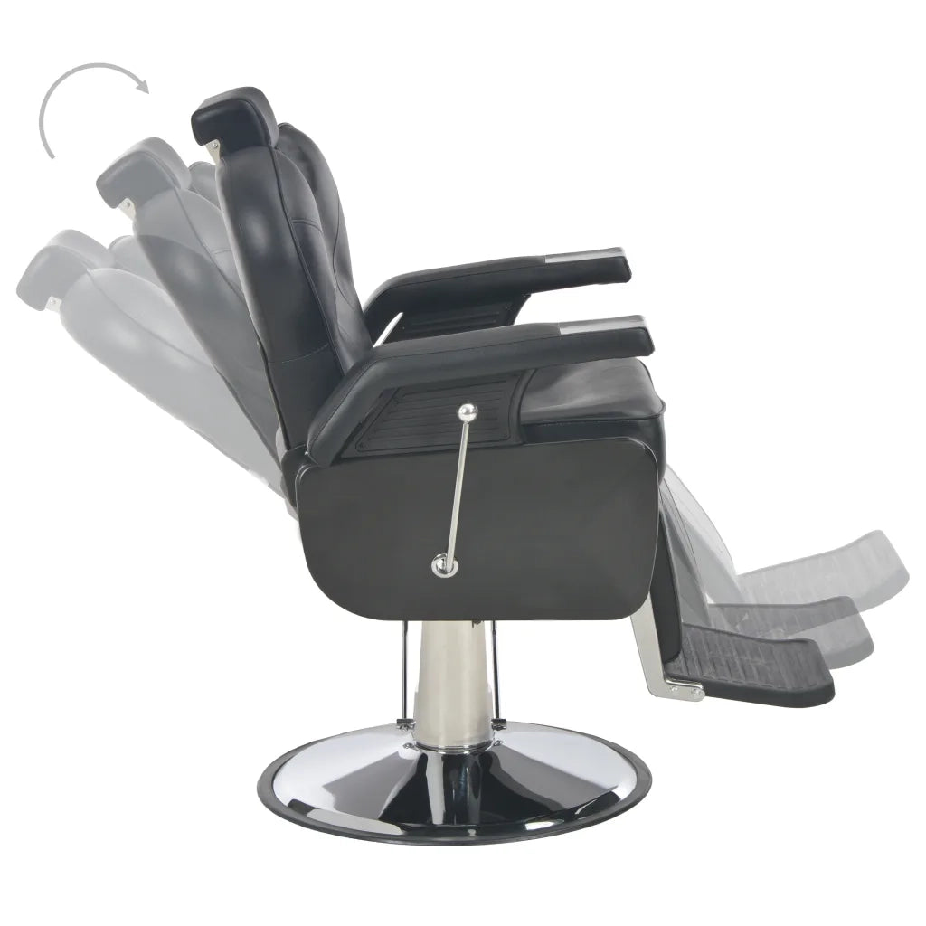 Poltrona da Barbiere Nera 72x68x98 cm in Similpelle 110166