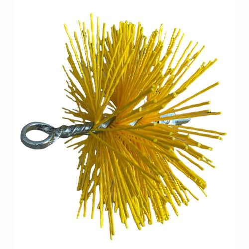 Kit Spazzacamino Pulizia Canne Fumarie 10 Metri con Scovolo in NYLON Ø25 cm con Guanti in OMAGGIO