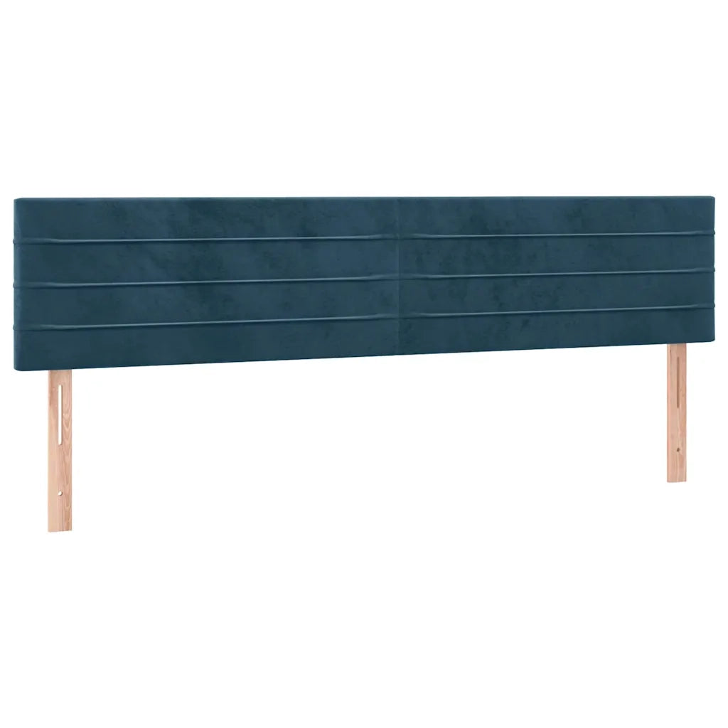 Giroletto a Molle con Materasso Blu Scuro 180x200 cm in Velluto