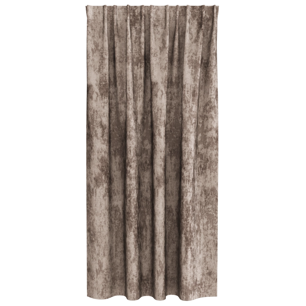 Tende in velluto 2 pz con occhielli Cappuccino 175x140 cm
