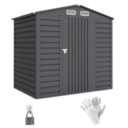 Casetta da Giardino ¨C zephmum ¨C Grigio Acciaio 190x131x188 cm