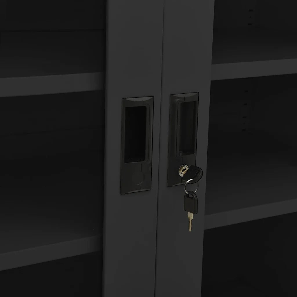 Armadio per Ufficio Antracite 90x40x105 cm in Acciaio 335937